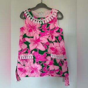 LILLY PUTLIZER Floral Pink and Green Kids Top